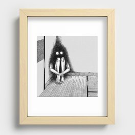 horror scary art for Psychological lovers women and men Recessed Framed Print
