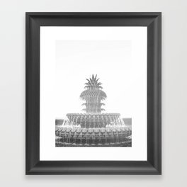 The Pineapple Fountain - Charleston, SC Framed Art Print