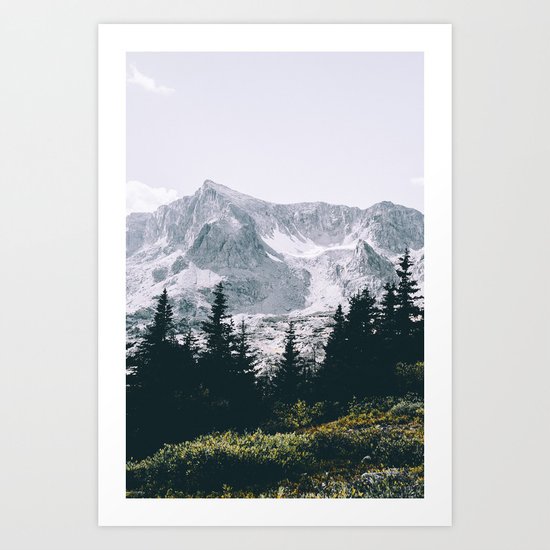 Mountains #faded Art Print