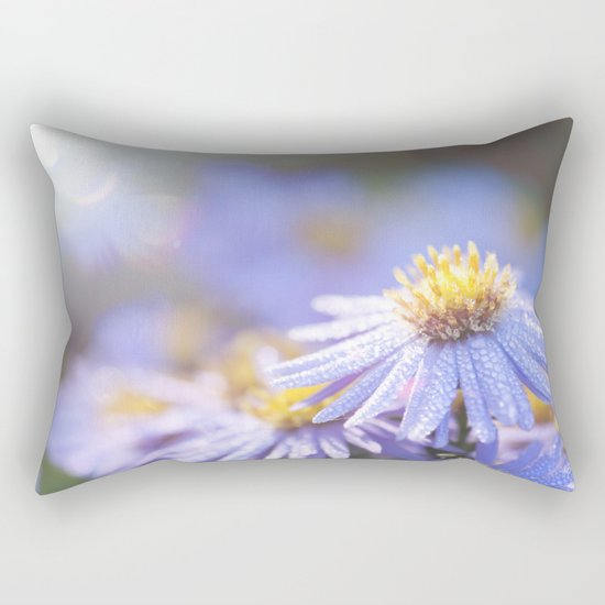 Blue Aster in LOVE I Rectangular Pillow