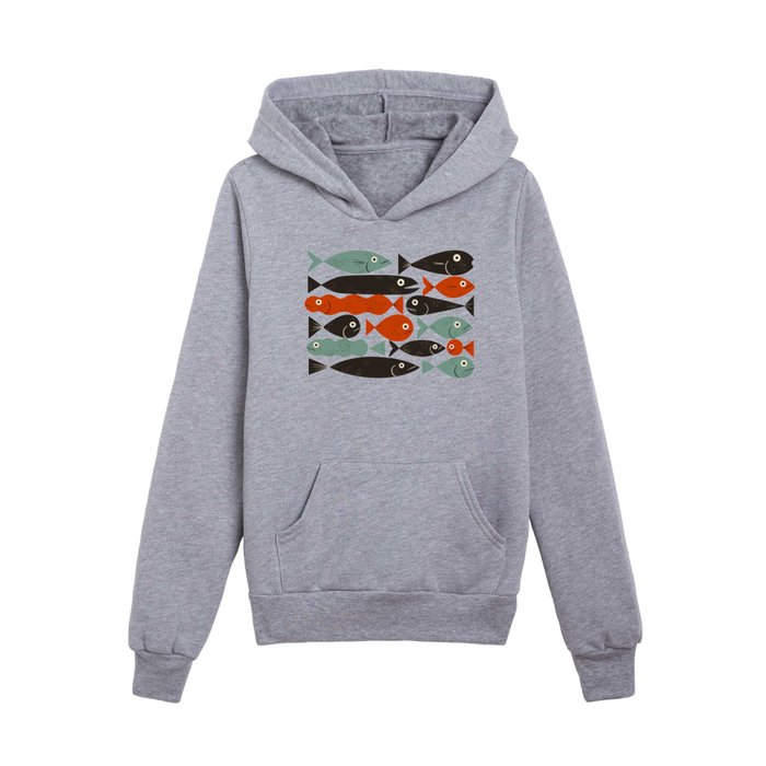 Fish Shapes Kids Pullover Hoodie