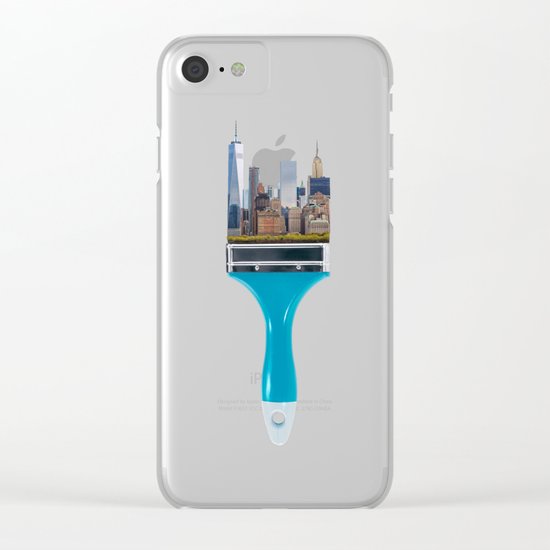 NEW YORK CITYBRUSH Clear iPhone Case