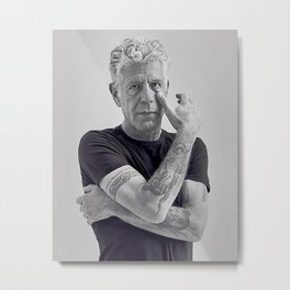 cool anthony bourdain Metal Print | Kitchen, White, Men, Food, Tv, Chef, Legend, Cook, Chair, Coolmen 