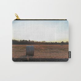 Fallow field in the Lomellina countryside at sunset full of yellow flowers Carry-All Pouch