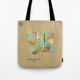 Montana state map  Tote Bag