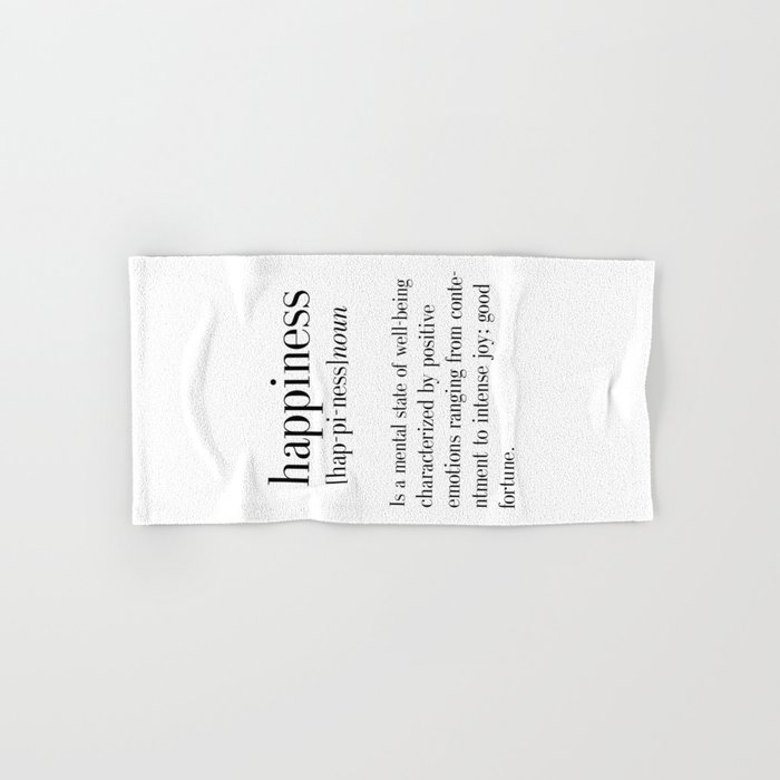 Happiness Definition Adult College Dorm Room Decor Dorm Wall Art Dictionary Art Print Office De Hand Bath Towel