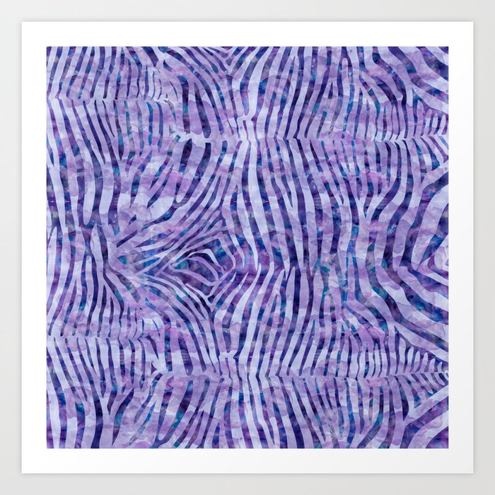 Purple Zebra Print Art Print