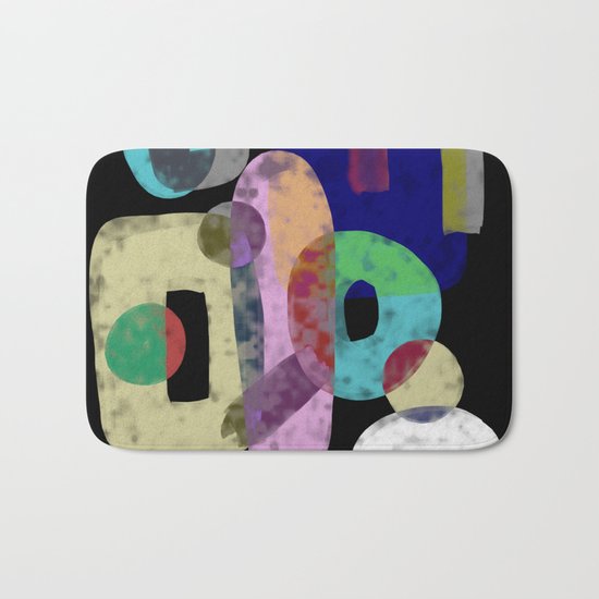 Abstract Pastel Art - Eclectic, pastel, abstract artwork Bath Mat