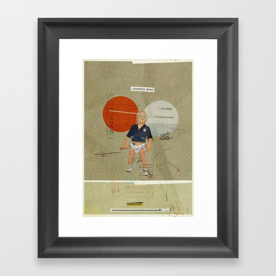 Jukebox Hero | Collage Framed Art Print