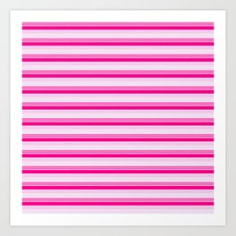 Pink Stripes Art Print