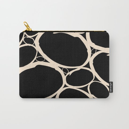 Circles | Cream & Black Carry-All Pouch