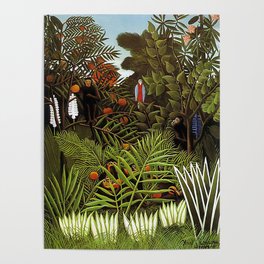 Exotic landscape by Henri Rousseau Poster