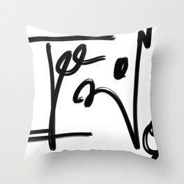 Springs in Spring Black Line Abstract  Throw Pillow