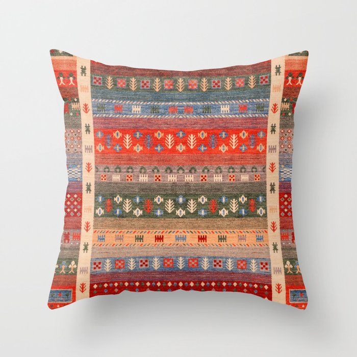 Autumn Echoes: Heritage Moroccan Bohemian Artistry Throw Pillow