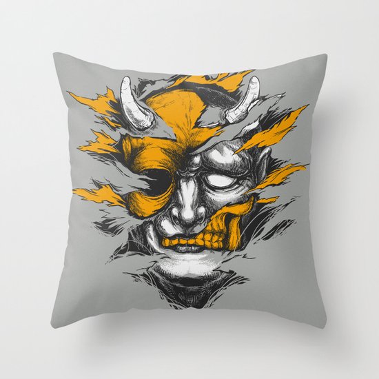 Devil Beside You Throw Pillow