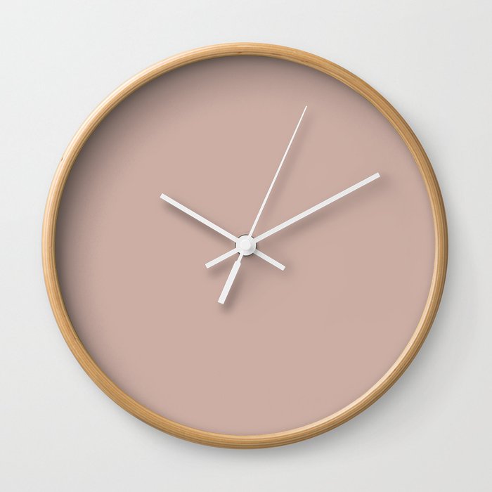 Medium Spicy Pink Solid Color Pairs PPG Velveteen Crush PPG1060-4 - All One Single Shade Hue Colour Wall Clock