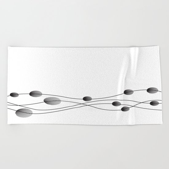 Interstellar Flowers Beach Towel