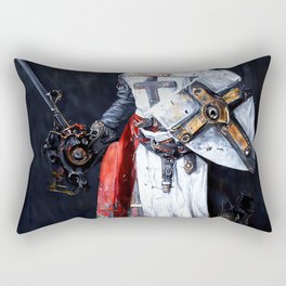 Steampunk Crusader Warrior Rectangular Pillow