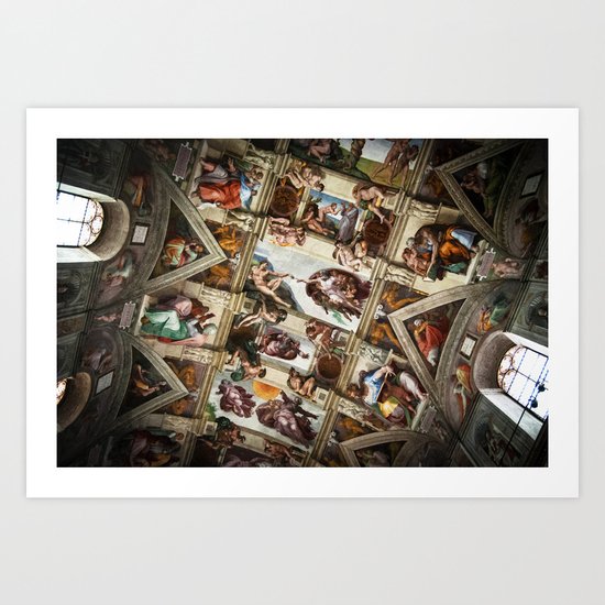 the creation. of a master piece. Art Print