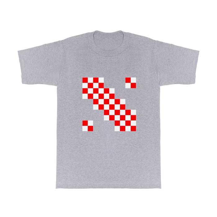 Red and white squares T Shirt