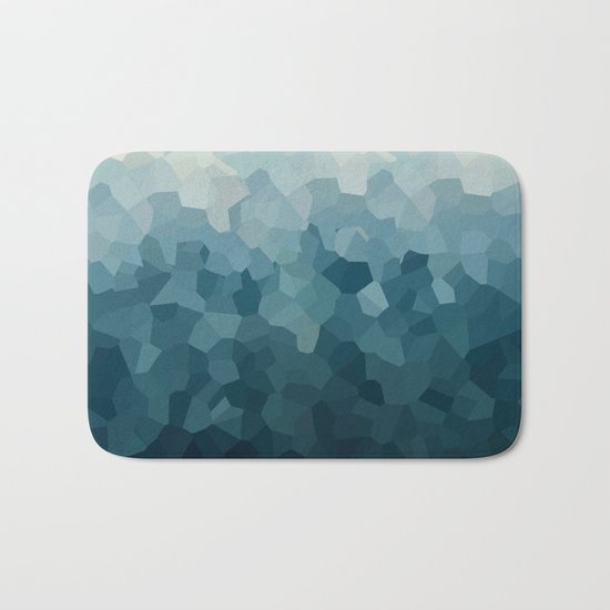 Ice Blue Mountains Moon Love Bath Mat