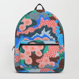 Smells like the Forest Backpack | Coral, Modern, Rainbow, Biologic, Earthy, Acrylic, Digital, Green, Organic, Painting 