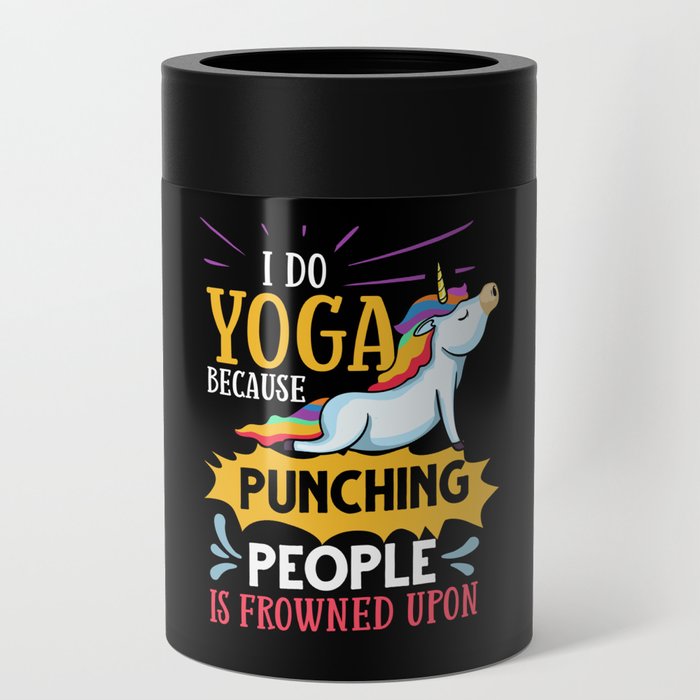 Yoga Unicorn Beginner Workout Quotes Meditation Can Cooler