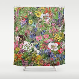 Botanical Bloom Nature Wildflower Shower Curtain
