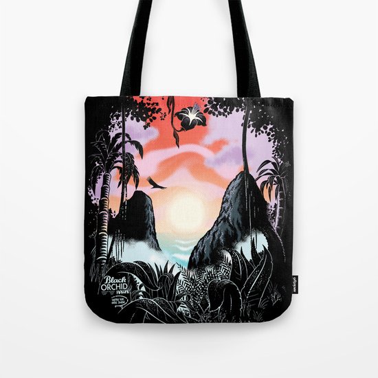 Black orchid Tote Bag