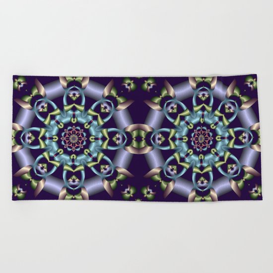 Silky pastel kaleidoscop Beach Towel