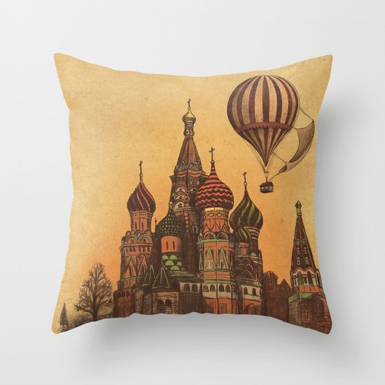 Moving to Moscow Throw Pillow
