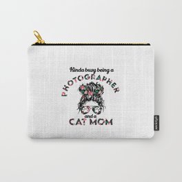 Photographer cat mom funny gifts ideas. Perfect present for mother dad friend him or her  Carry-All Pouch