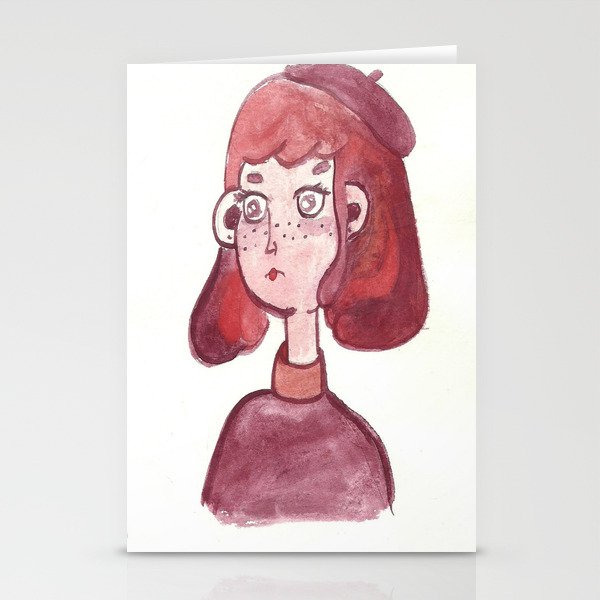 Girls with hats 2/3 Stationery Cards