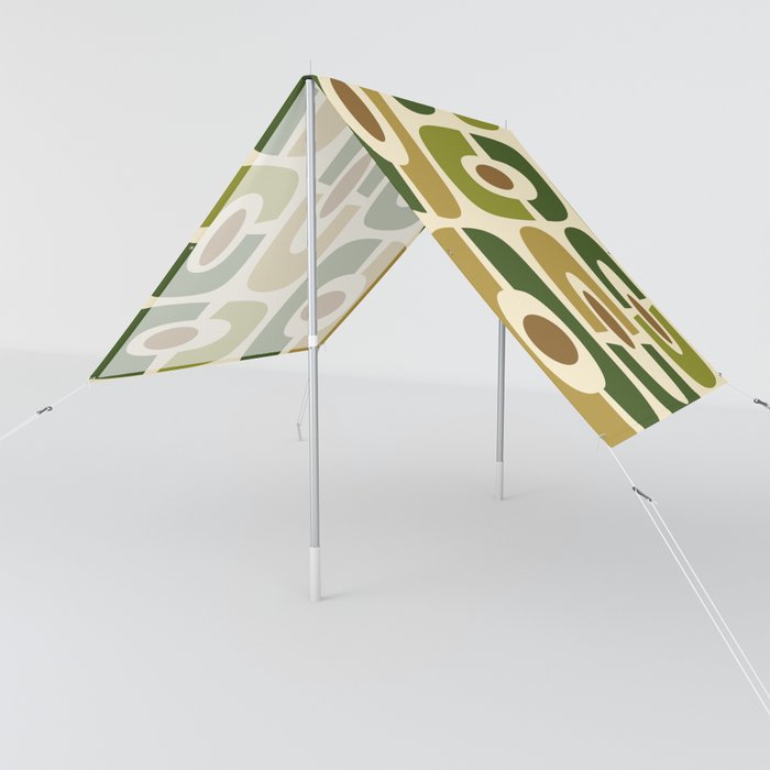 Colorful Mid-Century Modern Cosmic Abstract 387 Sun Shade
