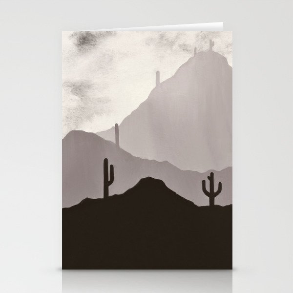 Arizona Desert Cactus Mountain Landscape Stationery Cards