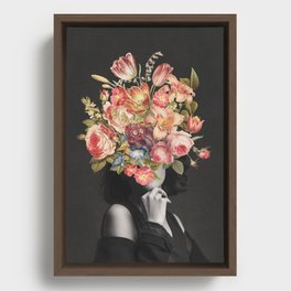 Vintage floral bouquet Framed Canvas