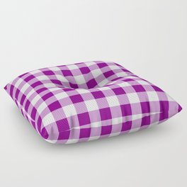 Classic Check - grape purple Floor Pillow
