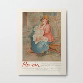 Exhibition poster of the work of Renoir. Gallery Durand-Ruel, 1955. Metal Print