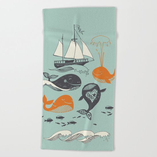 Whales Beach Towel