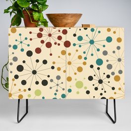 Dot Line Atom Molecular Structure Scientific Pattern Credenza