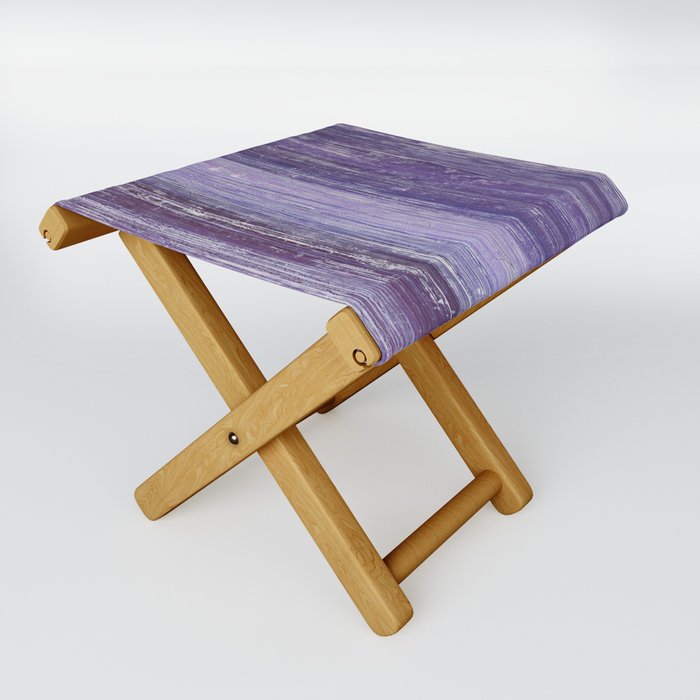 Purple Woodland Folding Stool