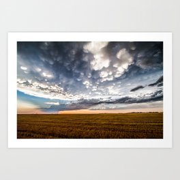 After the Storm - Spacious Sky Over Field in West Texas Art Print | Print, Scenery, Picture, Digital, Storm, Nature, Color, Texas, Field, Farm 