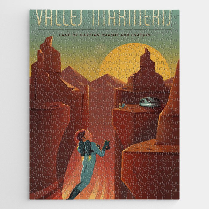 Journey Through The Martian Valleys Poster Jigsaw Puzzle