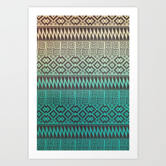 Pixel Pattern Art Print