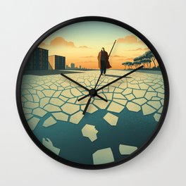 Shattered City Wall Clock