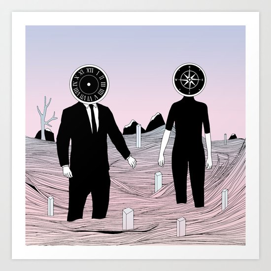 Time and Journey (To a Place I've Never Been Before) Art Print