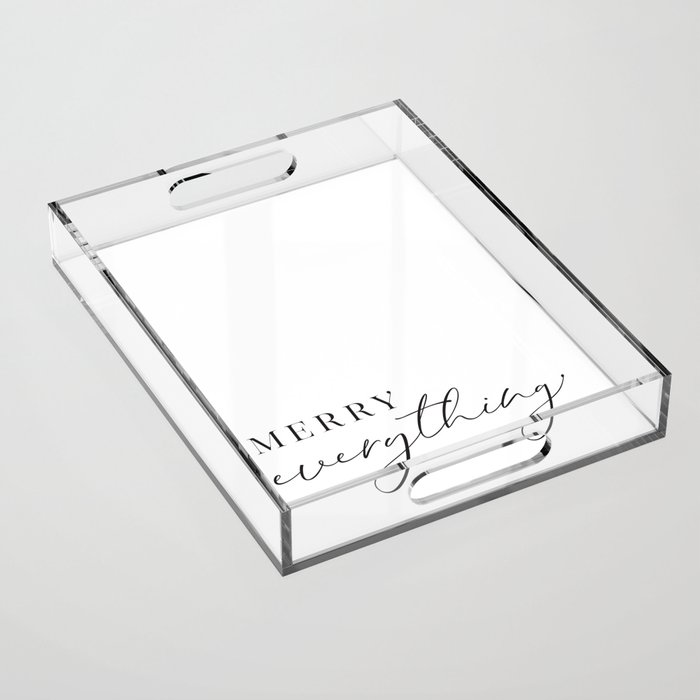 Merry everything in scandinavian style Acrylic Tray