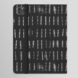 White vertical stripes over black background iPad Folio Case