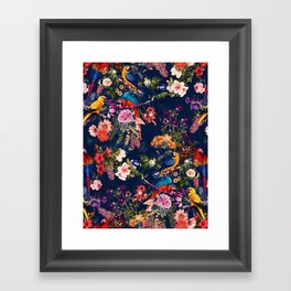 FLORAL AND BIRDS XII Framed Art Print