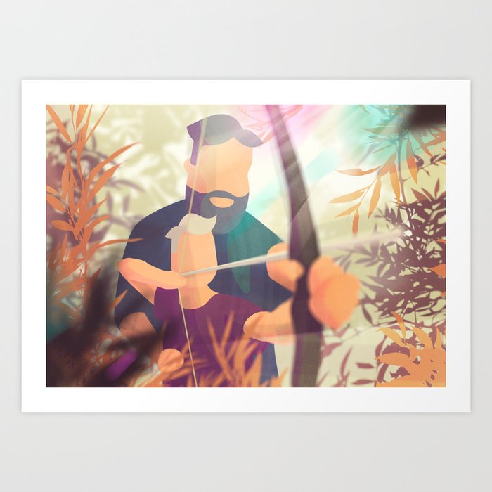 Archery in the Woods Art Print